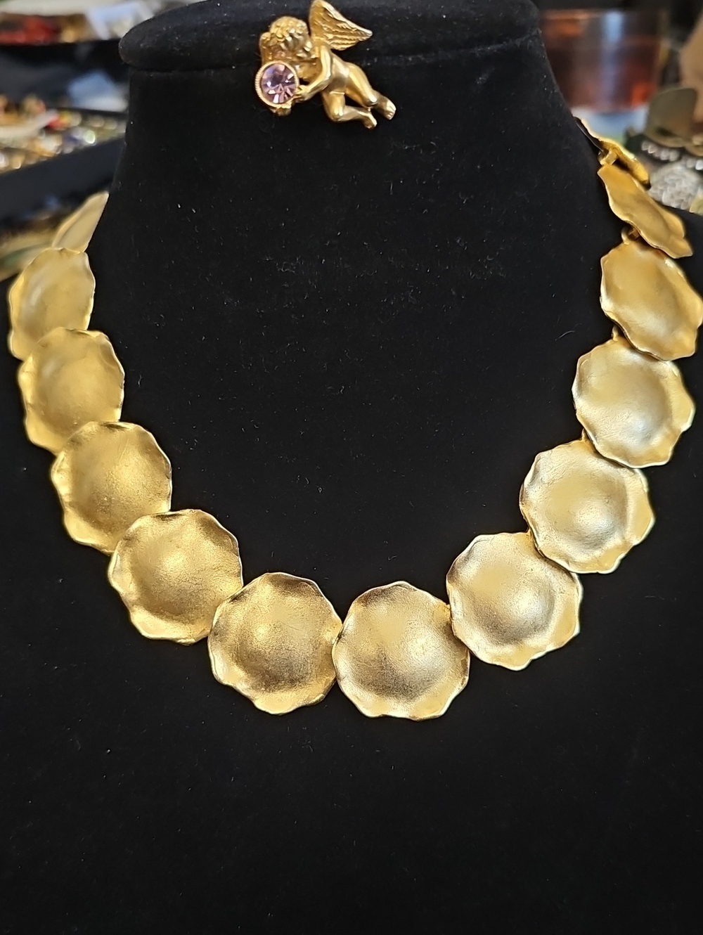Brushed Gold Necklace